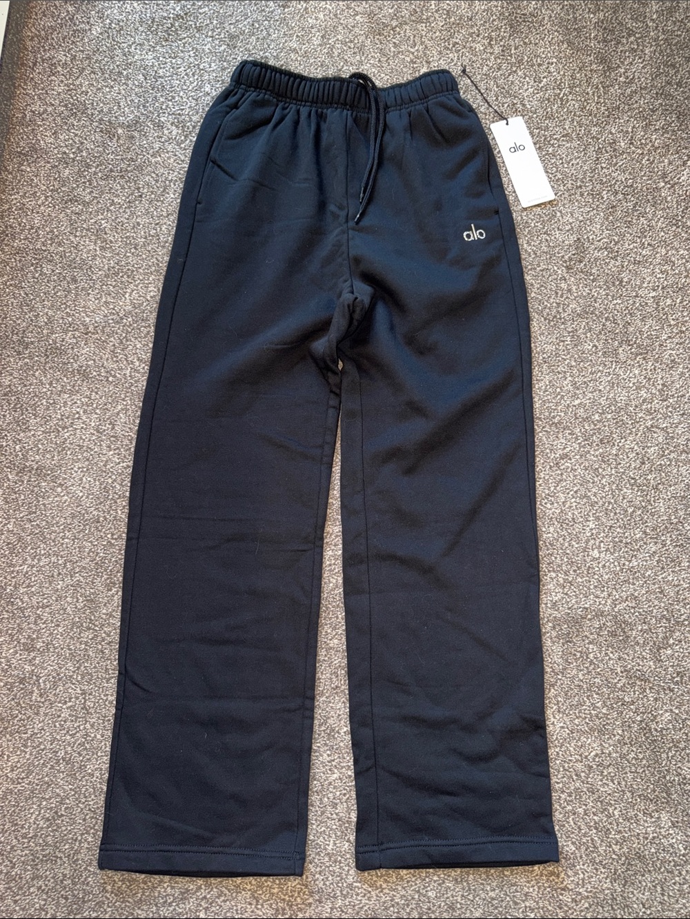 Black Straight-Leg Joggers